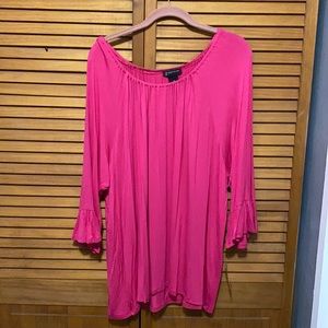 International Concepts Woman Pink Top with Flow Sleeve